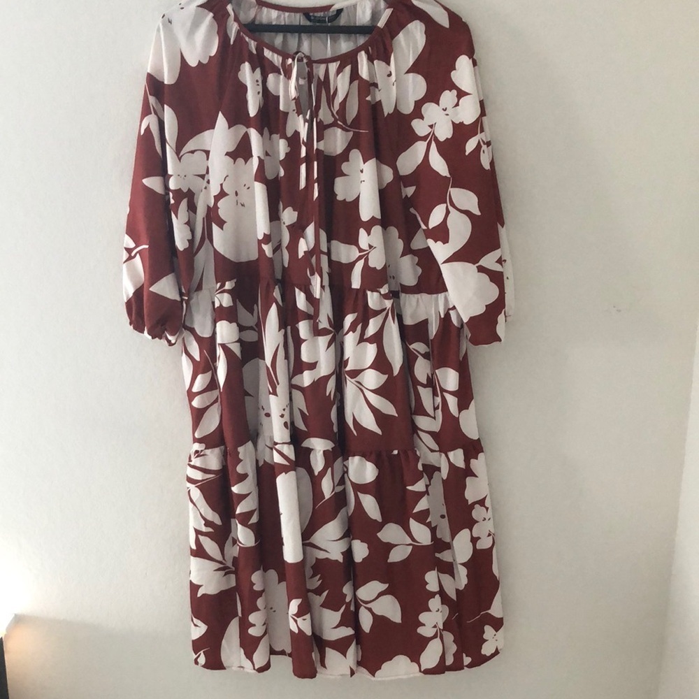 COPY - BloomChic Burnt Orange/White Dress w/pockets 18-20 NWT - Picture 8 of 13